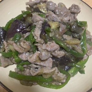 豚肉とナスとピーマンの塩だれ炒め